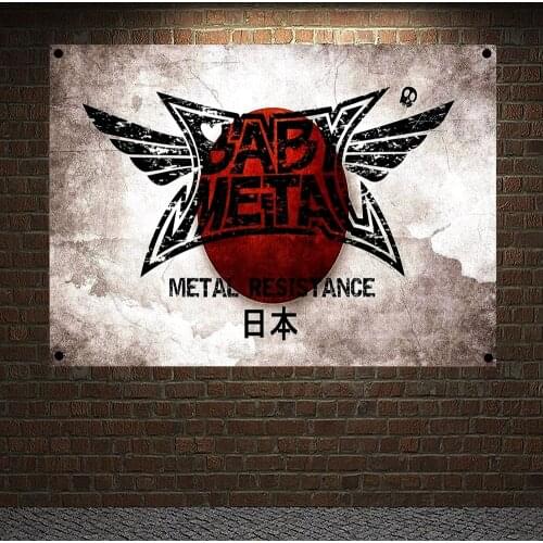BABYMETAL Retro Pop Rock Singer Posters Metal Music Stickers Band Logo Flag & Banner Wall Chart Wall Art Home Decoration