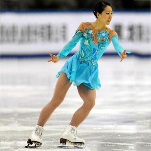 RUBU Customization Ice Figure Skating Dress Vogue New Brand Black and Red Competition Figure Skating Dresses Custom