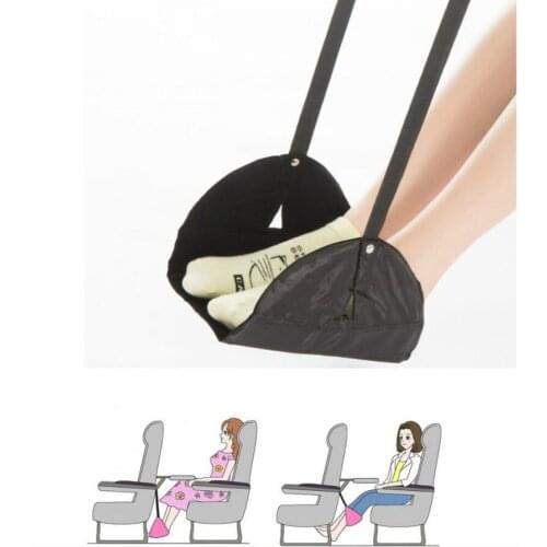 Flight Car Travel Essential Aviation Seat Foot Pad Adjustable Train Airplane Foot Rest Feet Hammock Portable Travel Accessories