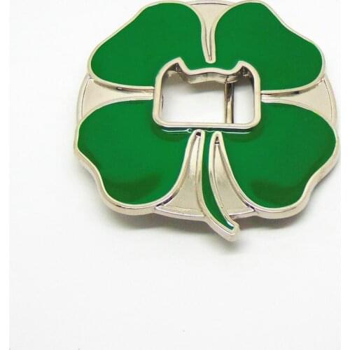 American original zinc alloy material personality casual four-leaf clover belt buckle men and women couple gift accessories
