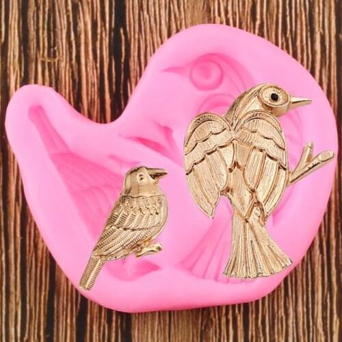 Birds Silicone Molds DIY Party Cupcake Topper Fondant Cake Decorating Tools Cake Baking Candy Chocolate Moulds Resin Clay Mold