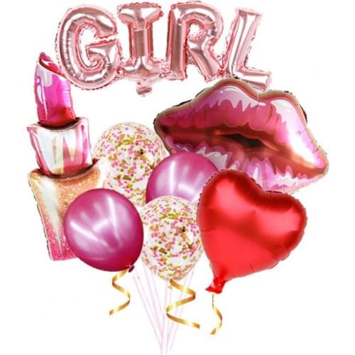 Lipstick Shape Balloon Wedding Decoration Supplies Valentine Living Room Decor Cake Celebrate Supply Party Decor