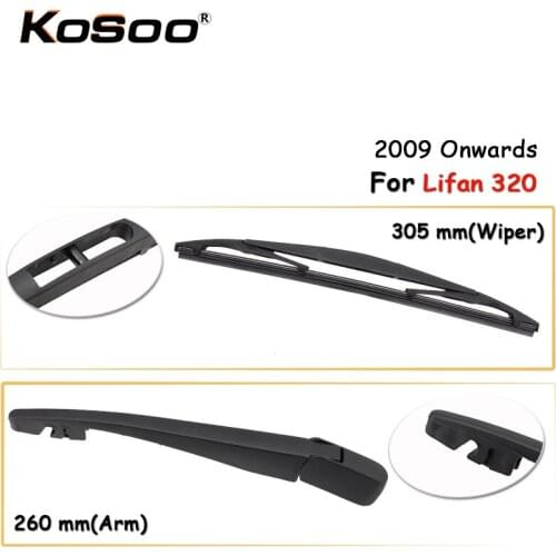 KOSOO Auto Rear Car Wiper Blade For Lifan 320,305mm 2009 Onwards Rear Window Windshield Wiper Blades Arm,Car Accessories Styling