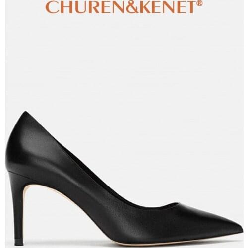 Chic Black Stilettos Heeled Office Shoes Woman Pointed Toe Women Pumps 2021 Fashion 8cm High Heels Shoes