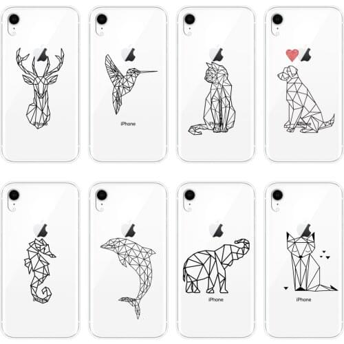 Cat Dog Fox Elephant Deer Phone Case Silicone For Apple iPhone X XR XS MAX 8 7 6S 6 S Soft Back Cover For iPhone 6 S 6S 7 8 Plus