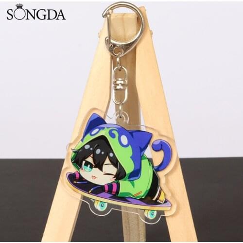 SONGDA Newest Anime SK8 the Infinity Acrylic Keychain Car Key Ring Double Sided Keyring Pendant Jewelry Accessories Best Gift