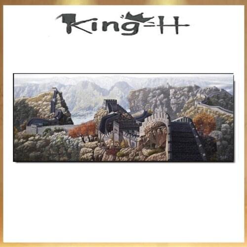 Special Wall Artwork Hand-painted Famous Chinese Landscape The Great Wall Oil Painting on Canvas Handmade Great Wall Painting