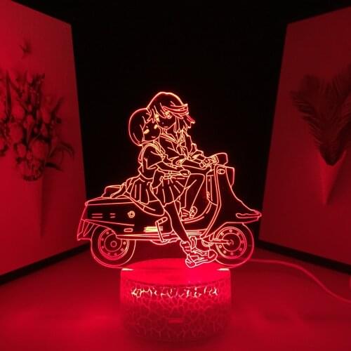 3D Lamp Anime Kill La Kill Matoi Ryuuko LED Night Light for Bedroom Decor Nightlight Manga Room Gift Table Lamp Kill La Kill