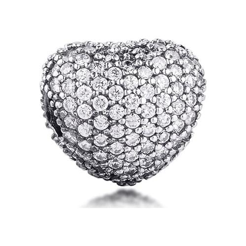 Charms 925 Silver Original Fit Pandora Bracelets Sterling Silver Open My Heart Charm Beads for Women diy Jewelry Making