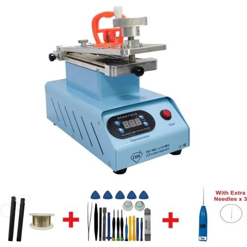 TBK 988C Built-in double Vacuum Pumps Flat Edge LCD rotary Separator Machine Max 7 inches with glue clean remove