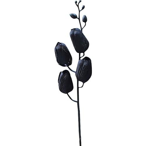 Fake Flower Decoration Tulip Home Desktop Ornaments 4 Forks Black Photography Props Wedding Tulips
