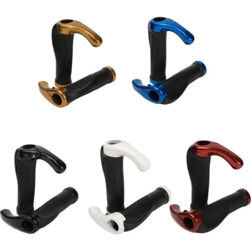 OOTDTY Bike Grips, Bike Handlebar Grip Scooter End Bar Soft Non-slip Ergonomic Design Bicycle Gripsmicrofiber Leather