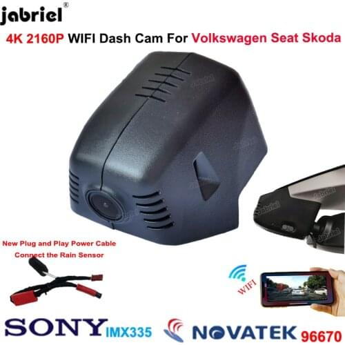 4K Dash Cam 2160P Wifi Car Dvr Camera For Volkswagen VW Golf Passat Tiguan Atlas sharan magotan for Skoda Karoq for Seat Ateca