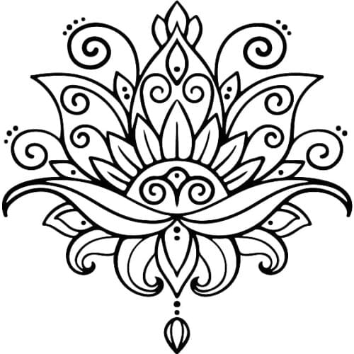 Vinilo Decorativo Flor Loto Mandala Wall Decals Yoga Symbol Vinyl Wall Stickers Decor Lotus Flower Mural Removable DK-94