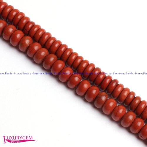 High Quality 6mm 8mm Natural Red Jaspers Stone Smooth Spacer Shape Gems Necklace Bracelet Jewelry Loose Beads 15 Inch wj349