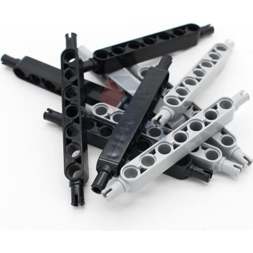 High-Tech Part 1x7 Thick Liftarm with 2 Pins with Friction Ridges Lengthwise Brick 32524 87082 Bulk Accessory MOC Building Block