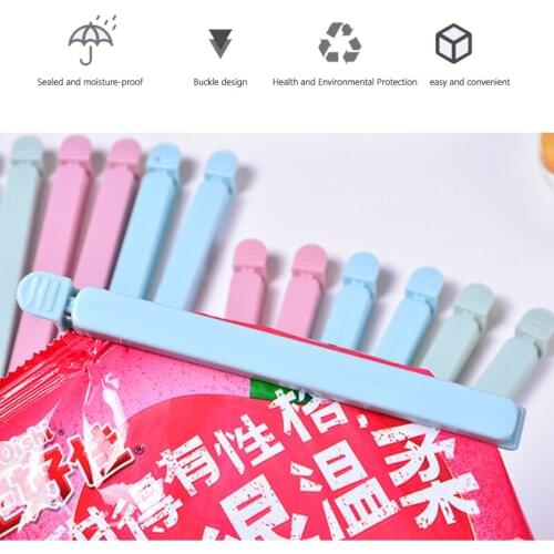 5PCS / 10PCS Colors Portable New Kitchen Storage Food Snack Seal Bag Clips Clamp Plastic Tool Accessories