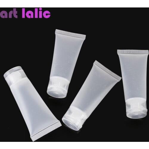 10pcs 15g Empty Portable Travel Tubes Squeeze Cosmetic Containers Cream Lotion Makeup Transparent Bottles