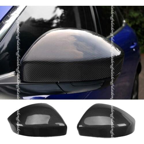 2pcs For Jaguar F-PACE 2016-2020 Real Carbon Fiber Side Wing Mirror Molding Cover Trim decoration Car Accessories
