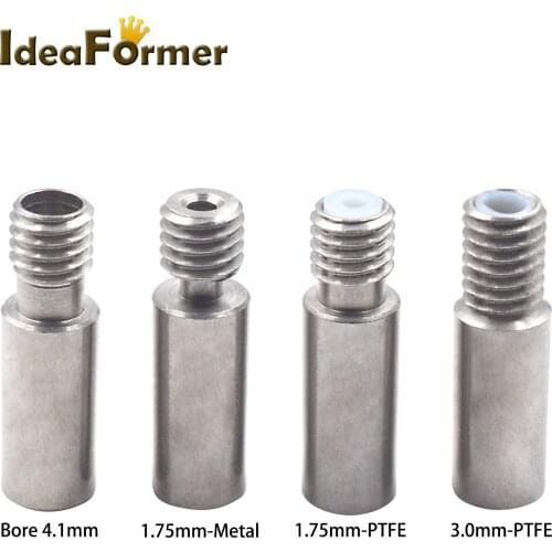 2pcs 3D printer Chimera extruder Heat break V6 dual hotend J-head throat length 23mm 1.75mm 3 mm filament Reprap 3D printer part