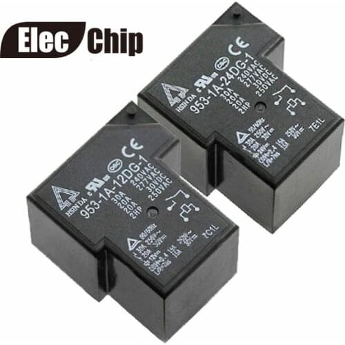 5pieces/lot Power Rela 953-1A-12DG-1 12VDC 953-1A-24DG-1 24VDC 953-1A 4PINS 30A