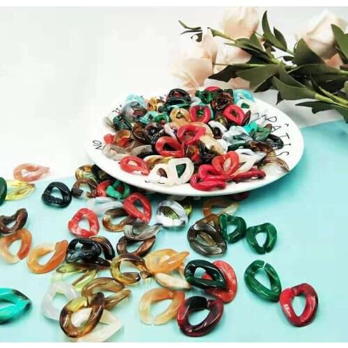 50/lot 17*23mm Combination Acrylic Chain Link DIY Making Earrings Necklace Sunglass Eyeglass Lanyard Bags Jewelry Accessories