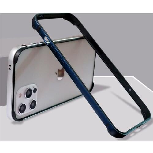 Business Phone case for iphone 6 7 8 plus 11 12 Pro max X XS Max XR 12mini Metal Frame Luminous Shockproof Aluminum Bumper Cover