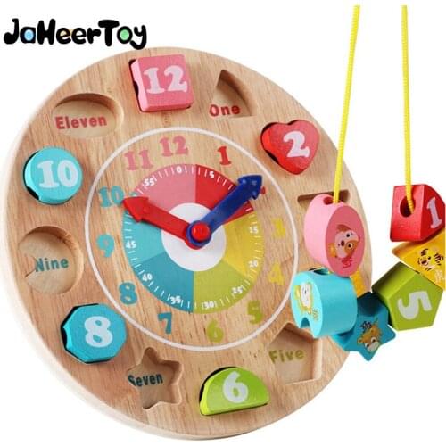 JaheerToy Baby Educational Toys for Children Blocks Wooden Toys Digital and Time Cognition the Bead Game Kids Montessori