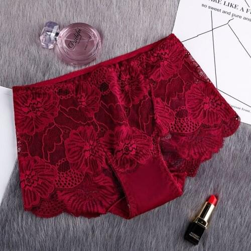 2Pcs Lace High Waist Womens Underwear Sexy Transparent Femme Panties Large Size XXL WOMENS Panties Sexy Lace G-string Thong