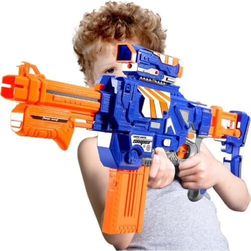 Electric Toy Gun For Kids Children Toy Guns For Boys Launch Rifle Birthday Gifts With Soft Bullet Simulation Weapon Model