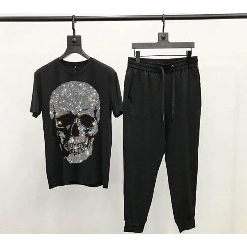 Asian Size 3D T-Shirt Youth Personality Animal Cartoon Top Short-Sleeved Mens Sets Casual Brand Track Suit