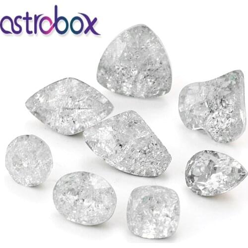 K9 Glass Stones White ice flower Strass Jewelry Design Decorations Stone Clear 3D Nail Art Rhinestones Point Back Clothing Craft