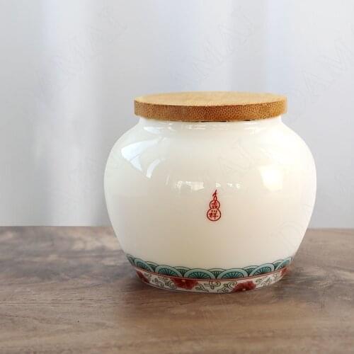 Simplicity ceramics Storage jar Hand Painted Moisture-proof coffee table Tea caddy kitchen cereal dispenser Home Decoration