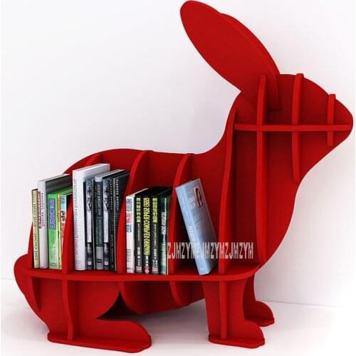 L Creative Animal-shaped Rabbit Bookcase Kindergarten Kids Furniture Childrens Bookshelf Rack Home Decoration Floor Ornaments