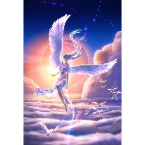 Flying bird fairy The wooden puzzle 1000 pieces ersion jigsaw puzzle white card adult childrens educational toys