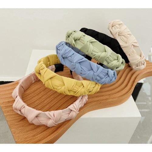 Cute Knots Headband for Teen Girls Hair Accessories Women Solid Hairband Outdoor Headwear Adults Face Wash Head Band