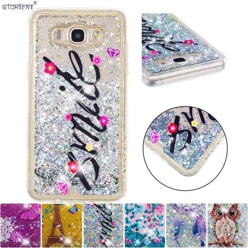 Cute Case For Samsung Galaxy J7 2016 J76 6 Glitter Stars Liquid Quicksand Fitted Phone Cover SM-J710F SM-J710FN/DS Soft Funda