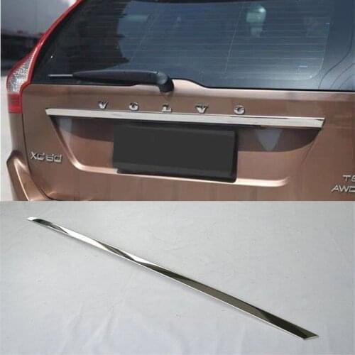 For VOLVO XC60 2009-2016Stainless steel Rear Trunk Door Handle Cover Tail Gate Trim Bezel Molding Styling