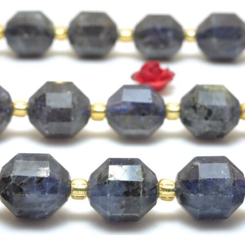 Natural Iolite Dark Blue Faceted Double Terminated Point Loose Beads Wholesale Gemstone Semi Precious Stone DIY Jewelry Making