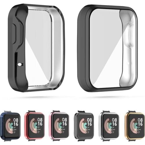 2021 New Protective Case for Mi Watch Lite / Redmi Watch TPU Full Cover Shell Fashion Electroplating Watch Case Anti-scratch