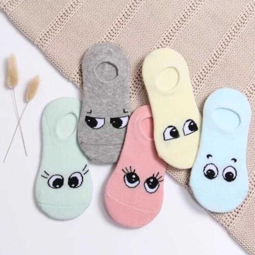 3-12 Years 5pcs/set Children Summer Kawaii Socks Mesh Thin Smiling Face Car Soft Boys&girls Invisible Socks For Baby Kids Socks