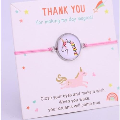 Unicorn Horse Charms Adjustable Bracelets Women Boy Girl Unisex Lover Best Friends Fashion Jewelry Friendship Gift