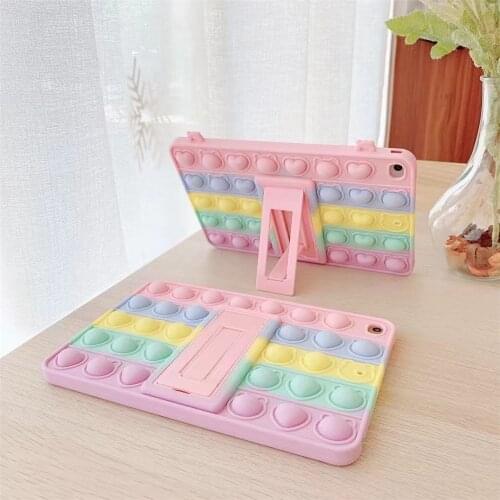 Rainbow Protect Case in for Apple ipad pro 10.2in 2020 Case ipad mini 4 5 Push Bubble for ipad 2 3 4 Antistress Bubble cover