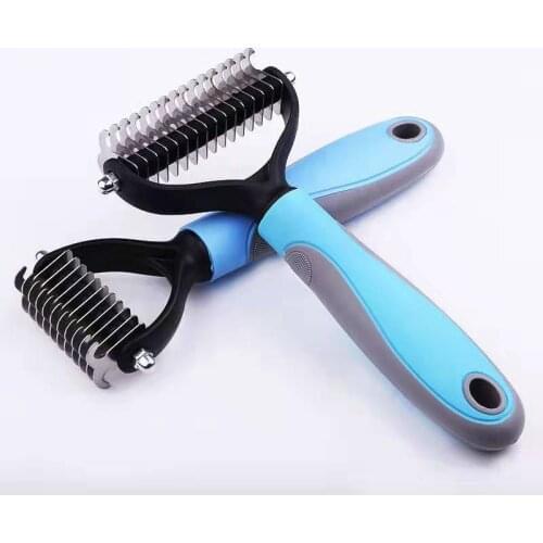 Los Fick Hair Removal Comb for Dog Cat Detangler Fur Trimming Dematting Deshedding Brush Grooming Tool For matted Long Hair Pet