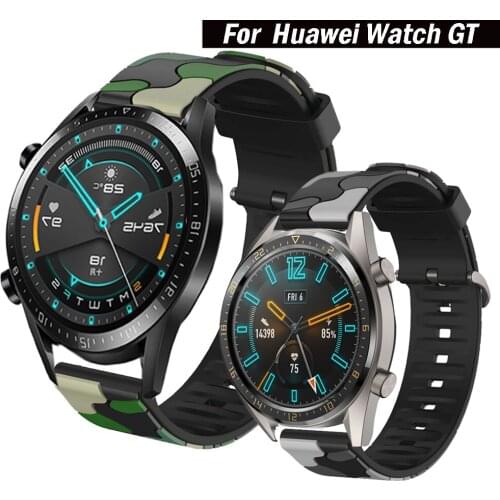 Colorful Silicone 20mm 22mm Watchstrap band for Huawei Watch GT GT2 42mm 46mm Smart Wristband bracelet Accessories wriststrap