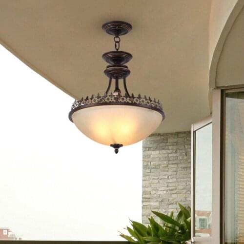 Retro ceiling light iron aisle balcony ceiling lamp luxury round living room porch corridor bedroom Ceiling Lights mx10281745