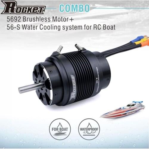 Rocket 5682 5692 56102 56112 980KV 910KV 730KV 700KV 600KV 520KV Brushless Motor w/ Water Jacket for Over 1000mm RC Boat