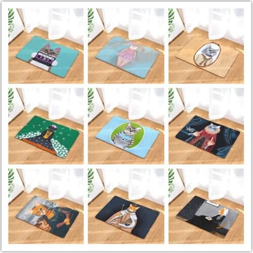 Nordic style Cat mat bedroom rug kitchen bathroom mat rectangular door mat