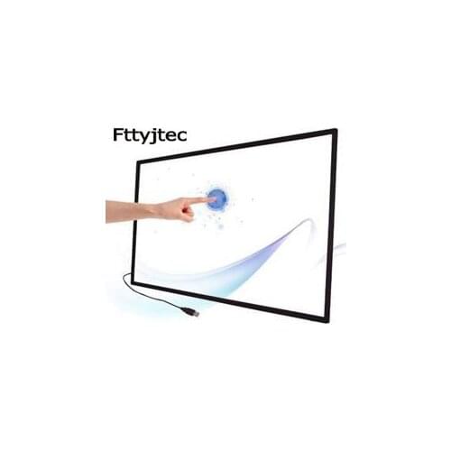 High brightness sunlight readable 27inch multi 10 points IR touch screen panel frame overlay kit for self service kiosk