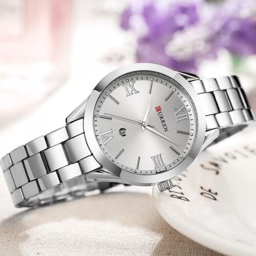 CURREN Top Luxury Brand Women Calendar Quartz Watches Ladies Stainless Steel Rose Gold Watch Female Wrist Watch Relogio Feminino